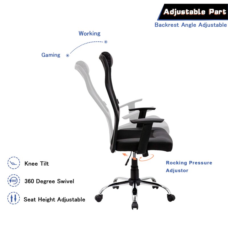 Office Mesh Back Rocking Chair Free Shipping – MEGAFURNISHING