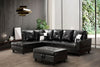 3PC Lifestyle  Black Sectional Facing Right Sofa Set - MEGAFURNISHING