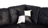 3 PC Sectional Sofa Set, (Black) Faux Leather Right -Facing Chaise with Free Storage Ottoman - MEGAFURNISHING