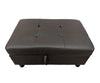 Sectional 3 PC set Brown Faux Leather Right -Facing Chaise Free Storage Ottoman - MEGAFURNISHING